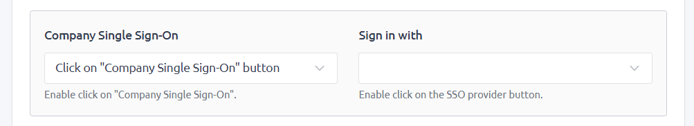 Enable Company Single Sign-On