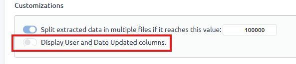 Added option to display User and Date columns in BR100.